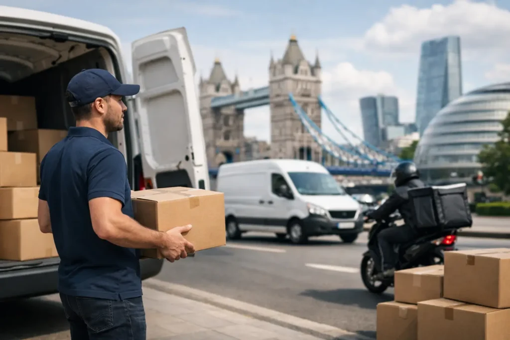 Book courier in london w1